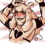  ahegao anthro asriel_dreemurr asriel_dreemurr_(god_form) biting_lip blush body_marking boss_monster bovid caprine eyelashes fangs floppy_ear fur girly goat hair horn long_hair long_nails looking_pleasured male mammal nude solo sparklinggiraffe undertale video_games white_fur 