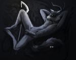  anthro aquaticas athletic digital_media_(artwork) erection fur looking_at_viewer male mammal monochrome nude penis procyonid raccoon simple_background sly_cooper sly_cooper_(series) smile solo video_games 