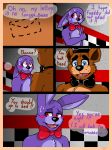  2018 anthro bear bonnie_(fnaf) bow_tie comic digital_media_(artwork) five_nights_at_freddy&#039;s freddy_(fnaf) fur insanysage lagomorph male mammal rabbit video_games 