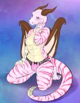  blush bone breasts bulge clothing dickgirl dragon glasswalker intersex panties underwear wings 