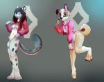  anthro bottomless breasts canine clothed clothing collar dog drawyourfursona elvche feline female leopard mammal meme nipples pink_topwear snow_leopard sweater twitter_hoodie 