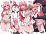  1girl absurdres ahegao ass breast_grab breasts commentary crotch_rub cu_chulainn_alter_(fate/grand_order) erection fate/grand_order fate_(series) fellatio frilled_skirt frills girl_on_top gloves grabbing grabbing_from_behind grinding hetero highres hood lancer lightsource long_hair medb_(fate)_(all) medb_(fate/grand_order) microskirt navel nipples oral penis pink_hair pussy saliva sequential sex simple_background skirt smile spikes stomach stomach_bulge straddling tiara tongue tongue_out uncensored vaginal white_gloves yellow_eyes 