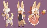  1girl brown_eyes bunny bunnysuit furry kawasemi27 made_in_abyss magical_girl mummy nanachi_(made_in_abyss) short_hair white_hair 