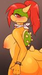  2018 anthro areola blush bowser_jr. breasts butt crossgender female hair horn koopa looking_at_viewer mario_bros napdust nintendo nipples nude red_eyes red_hair scalie smile solo spikes video_games 