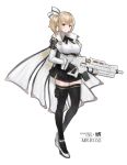  armored_core bangs black_gloves black_legwear black_neckwear black_skirt blonde_hair blush breasts cape closed_mouth collared_jacket collared_shirt commentary_request earrings edward_montenegro eyebrows_visible_through_hair fingerless_gloves full_body girls_frontline gloves gun hair_ribbon holding holding_weapon jacket jewelry large_breasts long_sleeves looking_at_viewer miniskirt neck_ribbon one_side_up open_clothes open_jacket original pleated_skirt red_eyes ribbon rifle shirt short_hair shoulder_armor simple_background skirt solo spaulders standing thigh_pouch thigh_strap thighhighs trigger_discipline weapon white_background white_footwear white_jacket white_shirt wing_collar wrist_cuffs zettai_ryouiki 