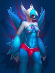  2014 abs anthro anthrofied big_breasts blush breasts bulge clothing dickgirl digital_media_(artwork) elpatrixf hi_res intersex latios legendary_pok&eacute;mon looking_away looking_up navel nintendo nipples open_mouth pok&eacute;mon pok&eacute;mon_(species) pok&eacute;morph red_eyes shadow solo underwear video_games wings 