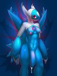  anthro anthrofied balls big_penis blush breasts cum dickgirl elpatrixf flaccid intersex latios legendary_pok&eacute;mon looking_up nintendo nipples nude penis pok&eacute;mon pok&eacute;mon_(species) pok&eacute;morph solo uncut video_games 