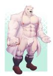  2018 abs absurd_res anthro bear biceps bozi bulge clothing digital_media_(artwork) fur hi_res male mammal muscular muscular_male nipples pecs polar_bear solo 