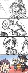  4koma :3 :d ? absurdres ahoge alcohol alternate_costume beer beer_mug black_hat black_legwear blonde_hair blue_eyes breasts brown_eyes brown_hair collarbone comic commentary_request cup eyebrows_visible_through_hair flying_sweatdrops glasses halloween halloween_costume hamu_koutarou hat highres holding holding_cup jack-o'-lantern kantai_collection large_breasts long_sleeves multiple_girls open_mouth pantyhose pince-nez purple_hair roma_(kantai_collection) sakawa_(kantai_collection) short_hair short_sleeves smile witch_hat z1_leberecht_maass_(kantai_collection) 