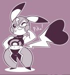  2018 anthro beauty_mark biceps big_breasts breasts chica_(cobat) cleft_tail clothed clothing cobat cosplay_pikachu digital_media_(artwork) edit female mammal midriff muscular navel nintendo one_eye_closed pikachu pikachu_libre pok&eacute;mon pok&eacute;mon_(species) rodent short_stack simple_background slime smile solo text thick_thighs video_games wide_hips wink 