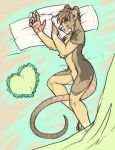  anthro bed bedding blanket chest_tuft convenient_censorship female fur hair half-closed_eyes lying mammal nude pillow pink_hair rat rodent sage116 seductive smile solo tuft 