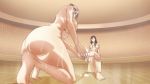  10s 2girls animated animated_gif ass barefoot bathing black_hair breasts butt_crack feet foot_hold gluteal_fold hands_on_feet huge_ass kurihara_mari_(prison_school) large_breasts long_hair multiple_girls nipples nude prison_school shiraki_meiko silver_hair toes 