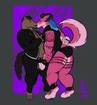  2018 aereous anthro bdsm belly blush bondage bound bulge canine collar digital_media_(artwork) domination duo equine facial_hair fox fur hair hi_res horn horse hybrid kissing male male/male male_domination mammal master masturbation muscular muscular_male simple_background slave slightly_chubby submissive submissive_male tattoo tongue 
