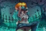  &lt;3 2018 anthro antlers areola blue_eyes blue_hair breasts cervine clothing danae_(character) female hair halloween hi_res holidays horn mammal nipples no_underwear pink_areola pink_nipples pussy reindeer shirt solo standing wet_shirt zero-sum 