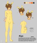  blush brown_hair butt eeveelution freckles hair jolteon male model_sheet nintendo nude penis pok&eacute;mon pok&eacute;mon_(species) pok&eacute;morph razplus solo standing video_games young 