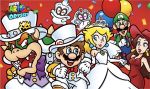  balloon bonneter bowser cappy_(mario) clothing crown dancing female ghost hat human koopa luigi male mammal mario mario_bros nintendo pauline princess_peach reptile scalie spirit super_mario_odyssey tiara_(mario) turtle video_games 