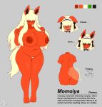  breasts butt eeveelution female flareon model_sheet nintendo nipples pok&eacute;mon pok&eacute;mon_(species) pok&eacute;morph pussy razplus slightly_chubby solo video_games 