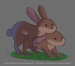  2018 all_fours ambiguous_penetration animated brown_fur doggystyle female feral feral_on_feral from_behind_position fur lagomorph letodoesart male male/female male_penetrating mammal no_sound penetration rabbit sex simple_background 
