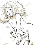  arm_grab bed_sheet blush breasts closed_eyes collarbone fingering frilled_pillow frills hair_ornament hairclip kagamine_rin lineart lying monochrome nude on_back open_mouth out_of_frame pillow pov reaching_out reki_(arequa) short_hair sketch small_breasts solo_focus sweat sweatdrop vaginal vocaloid wavy_mouth 