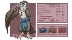  2018 4_fingers alpha_channel anthro avian bag beak bird black_eyes claws clothed clothing cuntboy digital_media_(artwork) english_text feathered_wings feathers flat_chested grey_feathers holding_object intersex kobold_adventure male old owl quitetricky seki_(kobold_adventure) simple_background solo standing story story_in_description talons text topless transparent_background vial video_games white_feathers wings 