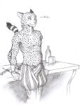  0laffson 5_fingers anthro cheetah clothing enorach_(0laffson) feline fur looking_at_viewer male mammal spots spotted_fur traditional_media_(artwork) 
