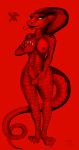  anthro balls breasts cobra crystalb dickgirl intersex pahanrus2 penis red_cobra reptile scalie snake solo 