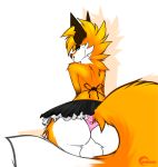  balls bunniehkins butt canine clothing fox foxieh girly invalid_color invalid_tag male mammal panties red_fox thick_thighs underwear 