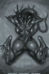  2018 3d_(artwork) 5_toes alien alien_(franchise) alien_girl anus bald big_breasts big_butt black_skin black_tail black_tubes breast_grab breast_squeeze breast_squish breasts breasts_frottage butt claws dangerous digital_media_(artwork) enjoying eyeless feet feet_up female hairless hand_on_breast humanoid humanoid_feet laying_on_belly lips looking_at_viewer lying monster monster_girl_(genre) muscular nails nihilophant not_furry nude presenting pussy raised_tail seductive shiny shiny_butt smile soles solo text thick_hips toenails toes tubes wide_hips xenomorph 