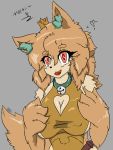  anthro big_breasts breasts canine clothed clothing crown digital_media_(artwork) dog dog_princess female hair hi_res looking_at_viewer mammal mochii~ open_mouth princess royalty simple_background smile solo standing towergirls 
