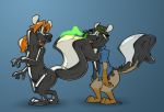  agent_(artist) canine hat male mammal mephitid musk rubber simple_background skunk transformation 