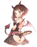  :o ass ass_cutout backless_dress backless_outfit bangs bare_shoulders bat_wings black_dress black_wings blush boku_no_hero_academia breasts brown_eyes brown_hair demon_horns demon_tail detached_sleeves dress earrings fingernails from_behind halloween_costume hand_on_own_shoulder head_tilt heart heart-shaped_pupils heart_earrings heart_print highres horns jewelry looking_at_viewer looking_back medium_breasts medium_hair nail_polish print_dress red_nails ryota_(ry_o_ta) sharp_fingernails shiny shiny_hair shiny_skin sidelocks signature simple_background solo standing strapless strapless_dress swept_bangs symbol-shaped_pupils tail tail_ring uraraka_ochako white_background wings 