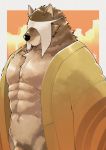  2019 abs anthro canine clothing fur hi_res higemorigen male mammal muscular muscular_male pecs solo 