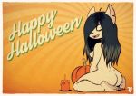  areola big_butt breasts butt candle cartoon_hangover cat claire_(the_summoning) feline female food fox-pop fruit hair hair_over_eye halloween holidays long_hair mammal nipples nude pumpkin small_breasts soles solo the_summoning thick_thighs 