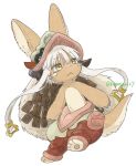  1other brown_eyes furry kawasemi27 long_hair made_in_abyss nanachi_(made_in_abyss) rabbit white_hair 