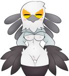  aggressive_retsuko avian beauty_mark big_breasts bird blush breasts nipples pussy washimi zinzoa 