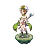  artist_request boots breasts brown_eyes brown_hair cleavage cleavage_cutout dragalia_lost full_body hat holding holding_staff looking_at_viewer non-web_source official_art open_mouth smile solo sophie_(dragalia_lost) staff transparent_background 