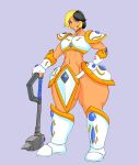  2018 androgenous armor ashur_lightkeeper_(character) balls ber00 big_butt blonde_hair butt clothed clothing girly green_eyes hair holding_object holding_weapon huge_butt hyper hyper_butt invalid_color looking_at_viewer male male/male mammal melee_weapon muscular paladin short_hair simple_background slutty_clothing smile smirk tanned teeth thick_thighs think weapon 