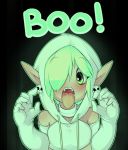  blush clothed clothing collar elf fan_character female flat_chested hoodie hoodie_(artist) humanoid max_(hoodie) not_furry open_mouth solo 