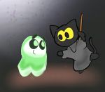  2018 blush feline ghost halloween holidays jade_(google) mammal momo_(google) spirit teruru 