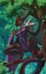  2018 alanscampos anthro breasts dragon female nintendo noivern non-mammal_breasts pok&eacute;mon pok&eacute;mon_(species) pussy solo tree video_games wyvern 