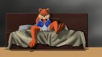  bed bed_sheet bedding boxers_(clothing) clothing conker conker&#039;s_bad_fur_day conker_the_squirrel cum hoodie male mammal pants precum rocketraccoon rodent solo squirrel tent underwear video_games wet 