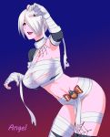  1girl angel_(kof) breasts character_name halloween large_breasts solo st.germain-sal the_king_of_fighters white_hair 