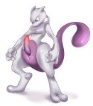  animal_genitalia anthro barefoot cum cum_on_penis cum_on_slit erection genital_slit legendary_pok&eacute;mon looking_down male mewtwo nintendo nude orgasm pecs penis pok&eacute;mon pok&eacute;mon_(species) purple_eyes slit solo standing tapering_penis thick_tail thick_thighs video_games villmix 