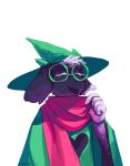  &lt;3 anthro caprine eyewear fur glasses hat hi_res long_ears mammal ralsei scarf shadow simple_background undertale video_games vxnusian white_background white_fur 