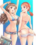  bikini hhama houjou_karen kamiya_nao swimsuits the_idolm@ster the_idolm@ster_cinderella_girls undressing 