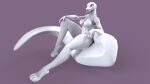 3d_(artwork) anthro breasts da.nilkaz digital_media_(artwork) female hi_res purple_eyes qewley reptile scalie sit_on_tail snake solo tail tongue tongue_out white_body