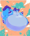 2023 abittoasty air_inflation air_puff anthro azule_(abittoasty) balloon blush body_inflation breast_expansion breasts bubble candid canid canine canis chubby_female domestic_dog expansion female hi_res huge_belly hyper_inflation inflatable inflation inflation_fetish mammal moobs overinflated slightly_chubby solo