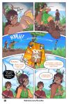 avian bird comic dialogue dinosaur dromaeosaurid elemental_creature fan_character flora_fauna folicoatl furufoo hi_res jacqueline_(furufoo) luiz_(furufoo) plant reptile scalie the_folicoatl_handbook theropod webcomic