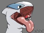 ambiguous_gender feral generation_2_pokemon legendary_pokemon lugia mouth_shot nintendo open_mouth pokeball pokemon pokemon_(species) solo tongue tongue_out xxvvxx