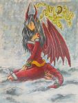 absurd_res ankama anthro at christmas dragon evangelyne_(wakfu) female hi_res holidays human humanoid looks mammal merry nex243 solo the wakfu